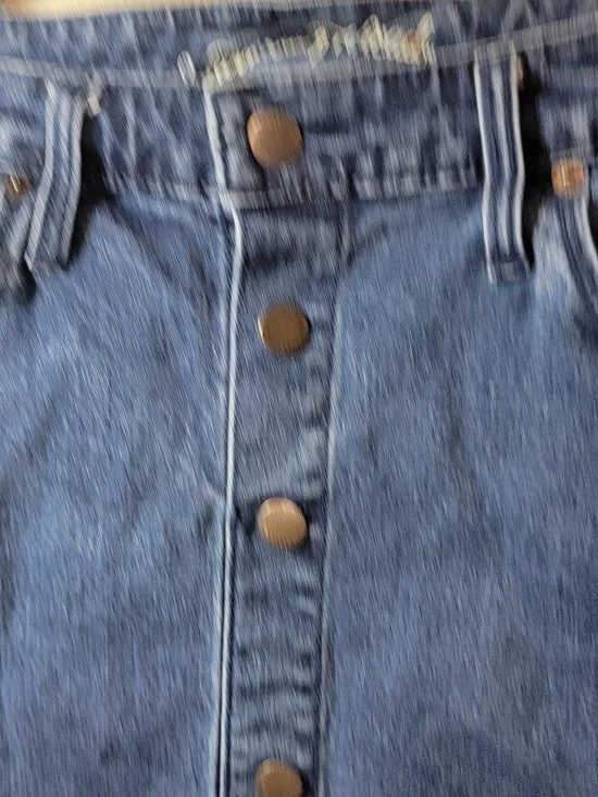 Universal Thread Dark Blue Button-Front Denim Midi Skirt Size 8/29 - Picture 5 of 7